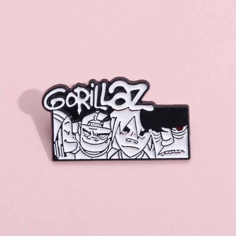 Ghim Cài Áo Miss Zoe Hợp Kim Hình Gorillaz Thời Trang