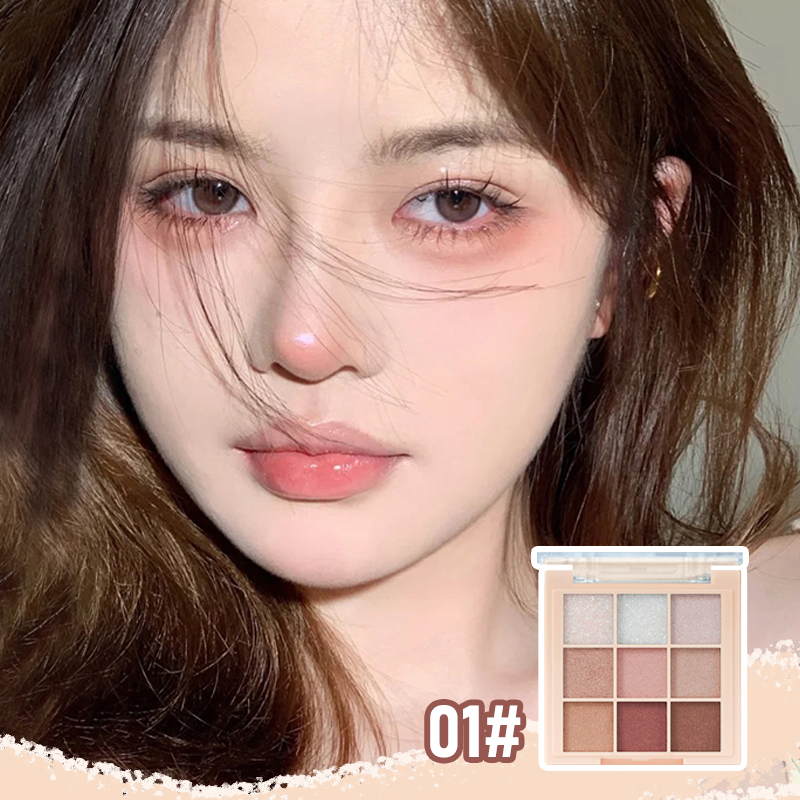 FEPO Bảng Phấn Mắt 9 Màu Sắc Tông Lì Chống Thấm Nước Lâu Trôi
