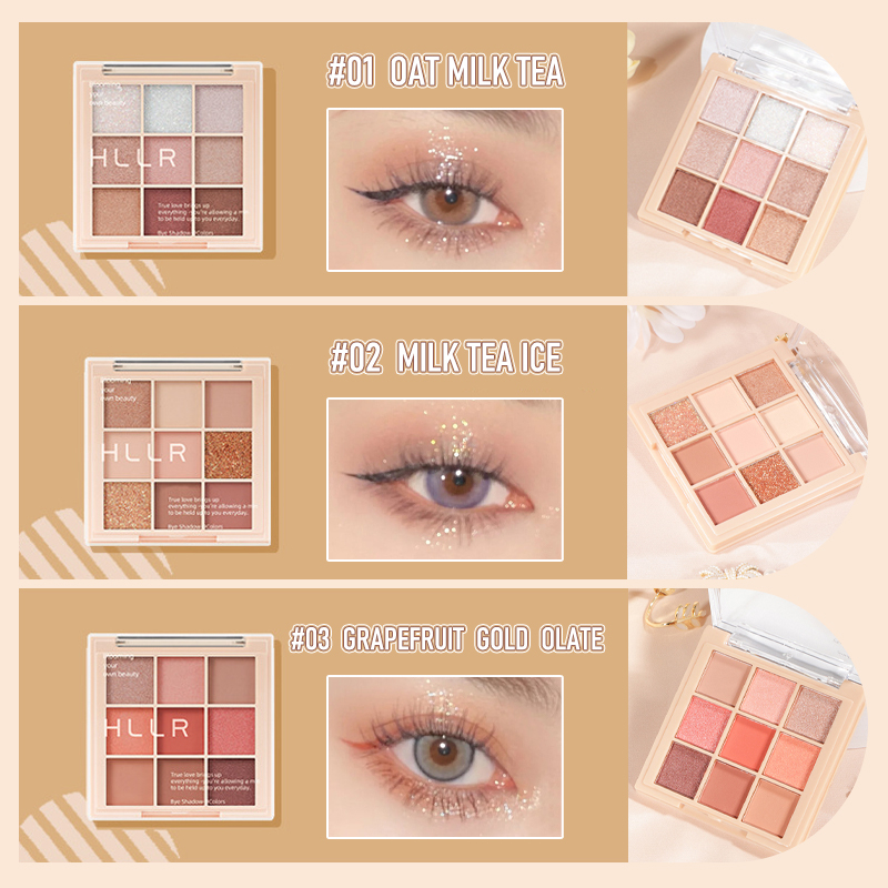 FEPO Bảng Phấn Mắt 9 Màu Sắc Tông Lì Chống Thấm Nước Lâu Trôi