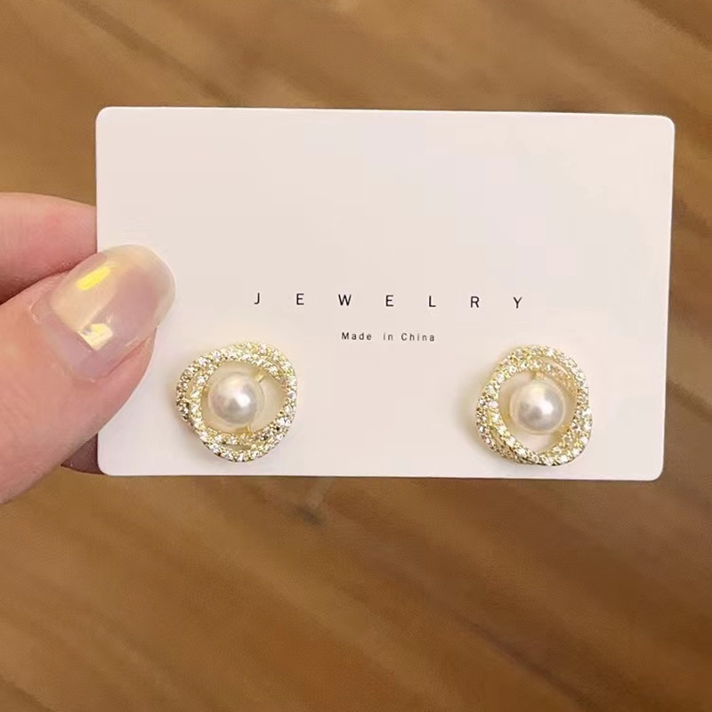 Bông Tai Ngọc Trai Xoắn Ốc Cỡ Lớn Thời Trang Mới 2022 925 Hoa tai