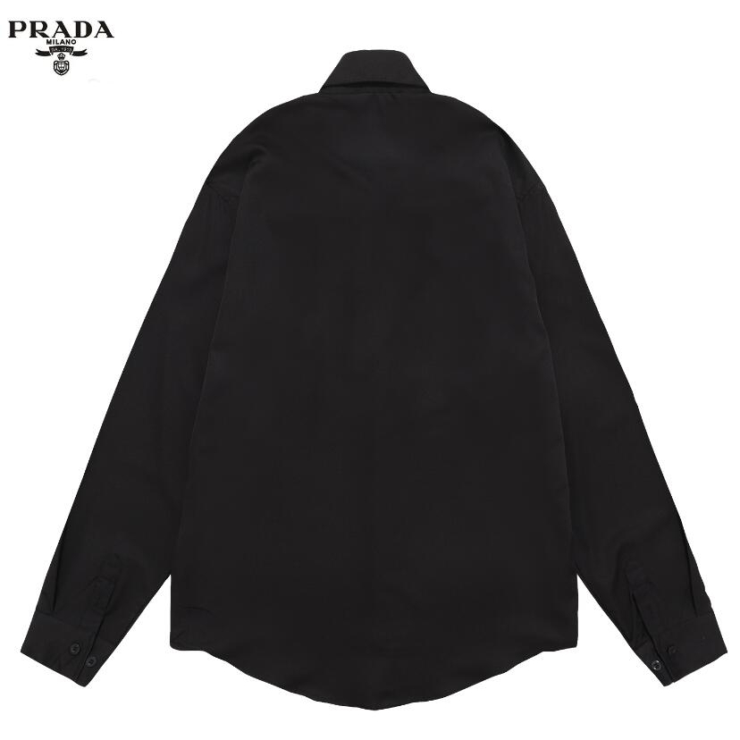 Prada Áo Sơ Mi Dài Tay Chất Liệu cotton Cao Cấp Thời Trang Dành Cho Cả Nam Và Nữ