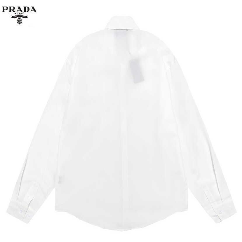 Prada Áo Sơ Mi Dài Tay Chất Liệu cotton Cao Cấp Thời Trang Dành Cho Cả Nam Và Nữ