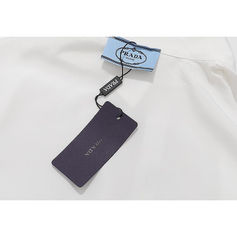 Prada Áo Sơ Mi Dài Tay Chất Liệu cotton Cao Cấp Thời Trang Dành Cho Cả Nam Và Nữ