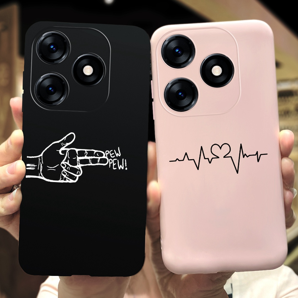 Ốp Điện Thoại Silicon Mềm Họa Tiết Trái Tim Cho Tecno KI5q Spark 10 Tecno Spark10 Spark 10C