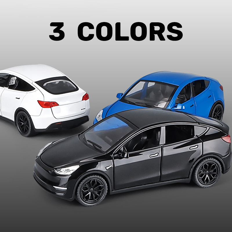 Mô Hình Xe Hơi Tesla Bằng Hợp Kim Có Đèn Và Nhạc Tỷ Lệ 1: 32