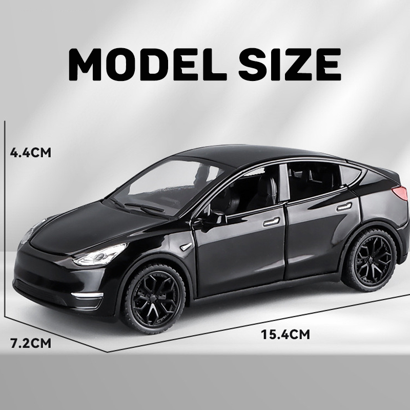 Mô Hình Xe Hơi Tesla Bằng Hợp Kim Có Đèn Và Nhạc Tỷ Lệ 1: 32