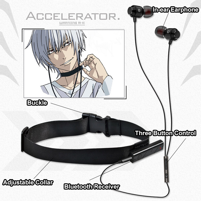 Tai Nghe Bluetooth Toaru Majutsu no Index Thiết Kế Từ Tính Tự Động Điều Chỉnh Được Kèm Mic Hỗ Trợ Thẻ TF