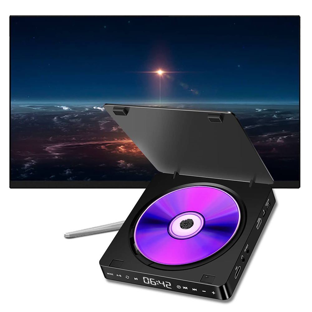 Máy Nghe Nhạc DVD CD DVD CD 1080P Mini VCD DVD Có Cổng Ra HDMI / AV Điều Khiển Từ Xa Hỗ Trợ Đầu Vào USB Cho TV