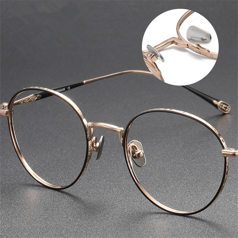 Mắt Kính Gọng Tròn Bằng Titan Thời Trang Cho Nam Nữ