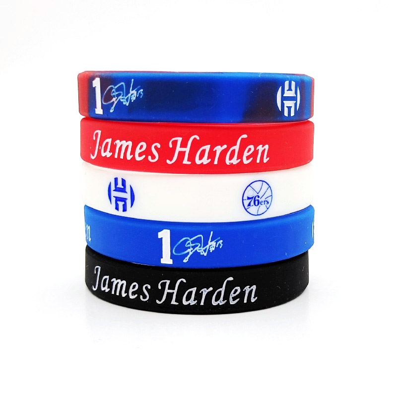 Vòng Tay Thể Thao NBA 76Es James Harden Bằng Silicon Có Chữ Ký
