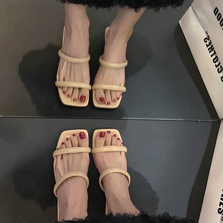 Giày Sandal Cao Gót Mũi Vuông Thời Trang Dành Cho Nữ