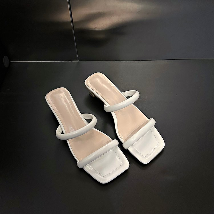 Giày Sandal Cao Gót Mũi Vuông Thời Trang Dành Cho Nữ