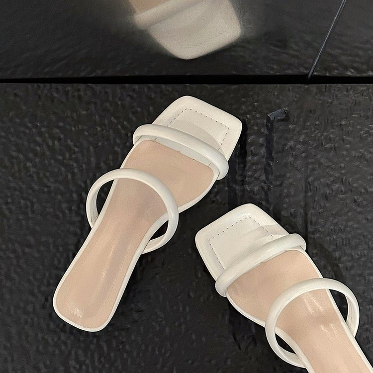 Giày Sandal Cao Gót Mũi Vuông Thời Trang Dành Cho Nữ