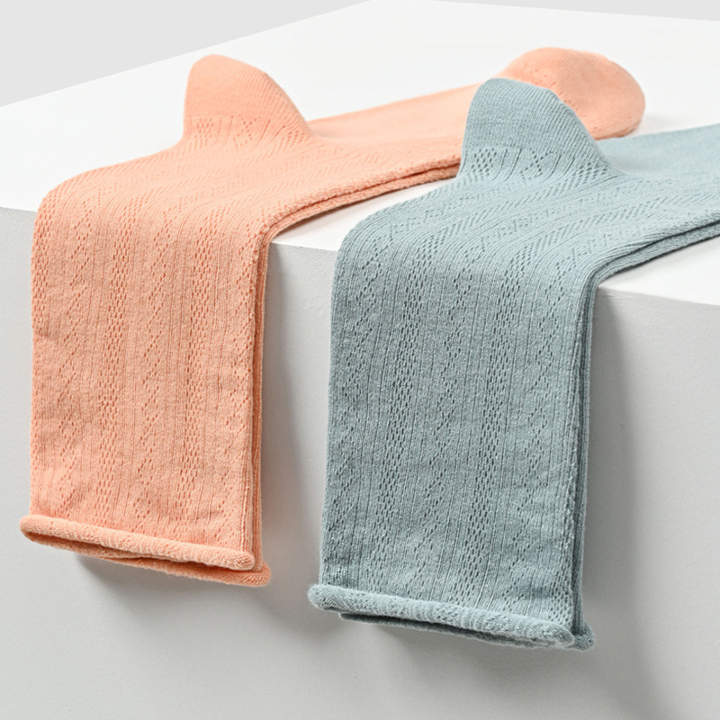 Vớ Cotton Phối Lưới Thoáng Khí Thời Trang Mới Cho Nữ