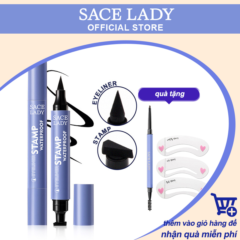 bút kẻ mắt 2 đầu SACE LADY hai đầu màu đen chống thấm nước 3g | BigBuy360 - bigbuy360.vn