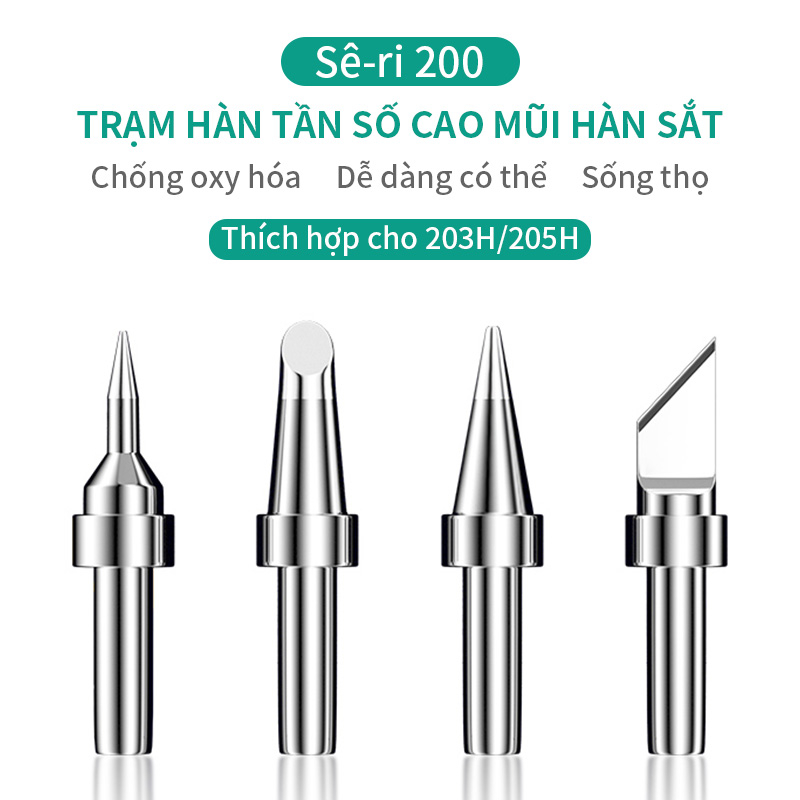 Cao Tần Số Bộ Hàn Mỏ Hàn Đầu 203H 205H 200 Series Bộ Hàn Đầu Mỏ Hàn Chì
