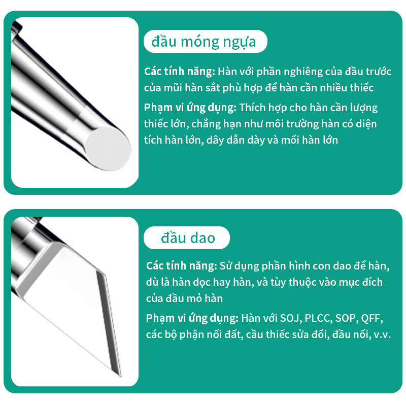 Cao Tần Số Bộ Hàn Mỏ Hàn Đầu 203H 205H 200 Series Bộ Hàn Đầu Mỏ Hàn Chì