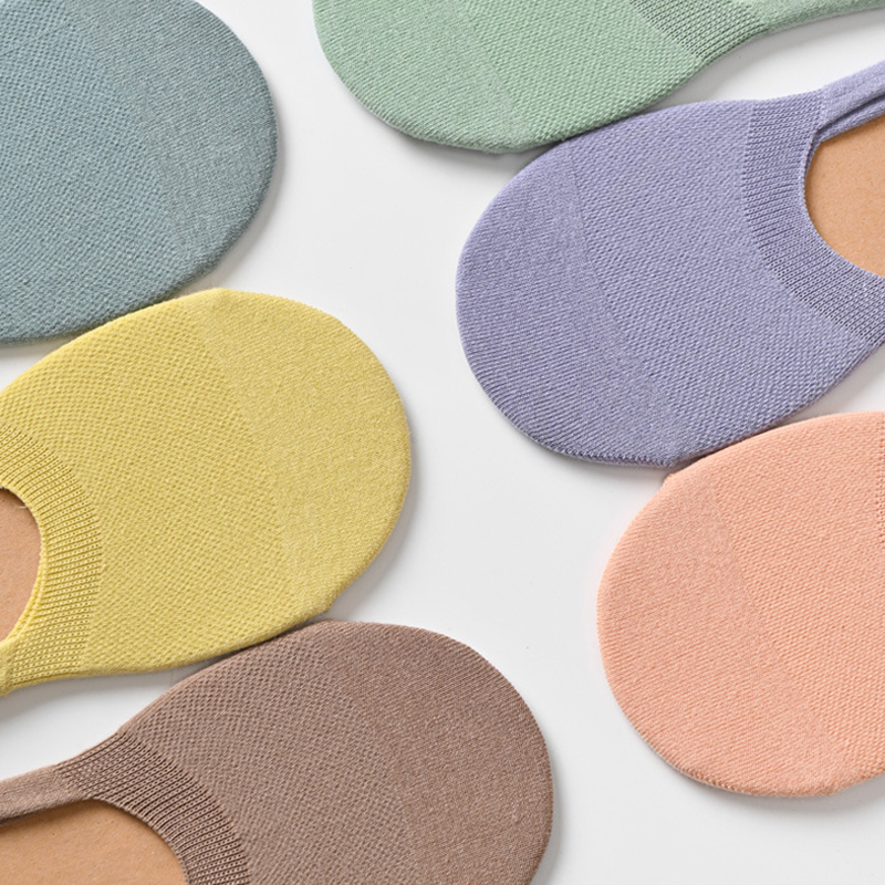 Mới Đôi Tất Chân Cotton Màu Trơn Đơn Giản Thời Trang