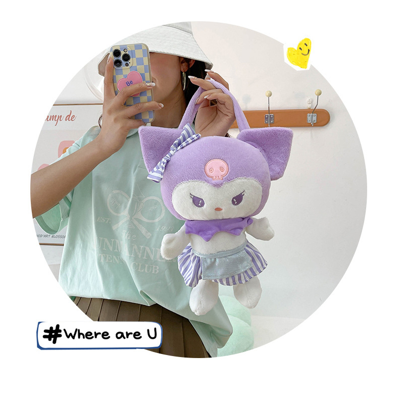 AlphaZ SANRIO Túi Xách Hình Thú Nhồi Bông Hoạt Hình Đáng Yêu