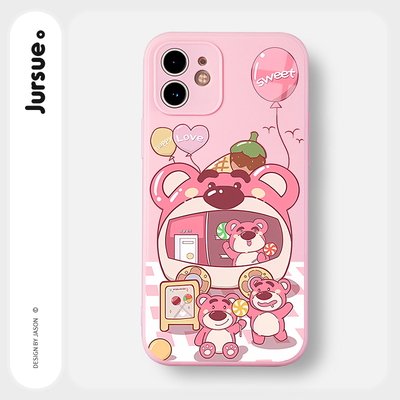 Ốp lưng JURSUE mềm chống sốc hoạt hình dễ thương đẹp Cho iPhone 15 14 13 12 11 Pro Max SE 2020 X XR XS 8 7 ip 6S 6 Plus kute Y3496
