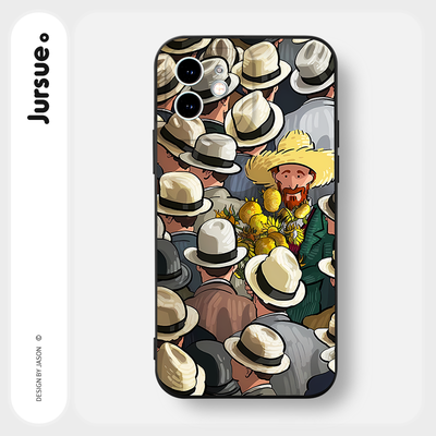 Ốp lưng JURSUE mềm chống bẩn hình độc lạ ngầu đen Cho iPhone 17 16 15 14 13 12 11 Pro Max SE 2020 X XR XS ip 8 7 Plus Y3481