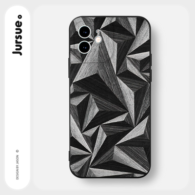 Ốp lưng JURSUE dẻo chống bẩn hình độc lạ ngầu đen Cho iPhone 16 15 14 13 12 11 Pro Max SE 2020 X XR XS ip 8 7 Plus Y3485