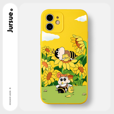 Ốp lưng JURSUE mềm chống bẩn hoạt hình dễ thương đẹp Cho iPhone 15 14 13 12 11 Pro Max SE 2020 X XR XS 8 7 ip 6S 6 Plus kute Y3495
