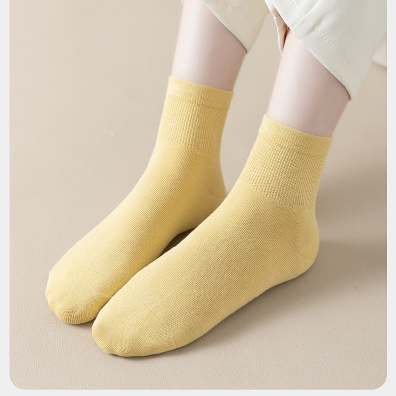 Vớ Cotton Cổ Cao Thoáng Khí Đơn Giản Thời Trang Mùa Hè Hàng Mới Dành Cho Bạn Nữ