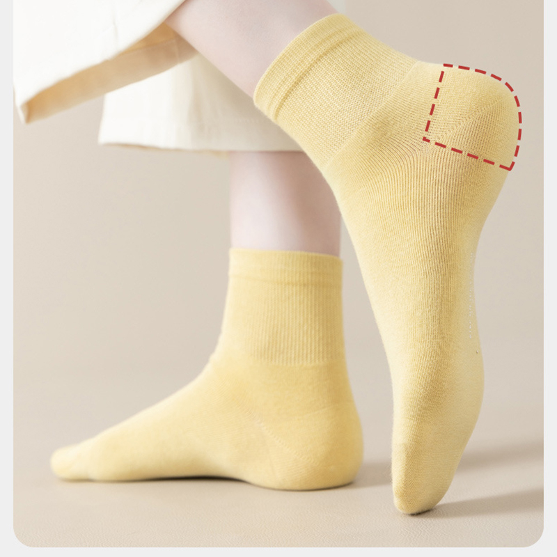 Vớ Cotton Cổ Cao Thoáng Khí Đơn Giản Thời Trang Mùa Hè Hàng Mới Dành Cho Bạn Nữ