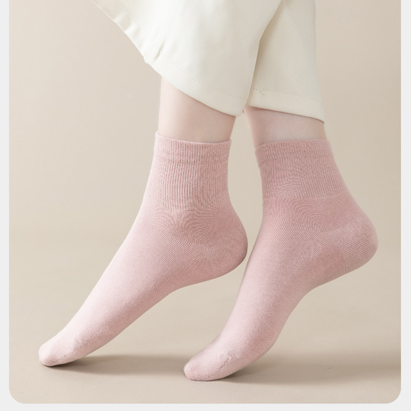 Vớ Cotton Cổ Cao Thoáng Khí Đơn Giản Thời Trang Mùa Hè Hàng Mới Dành Cho Bạn Nữ
