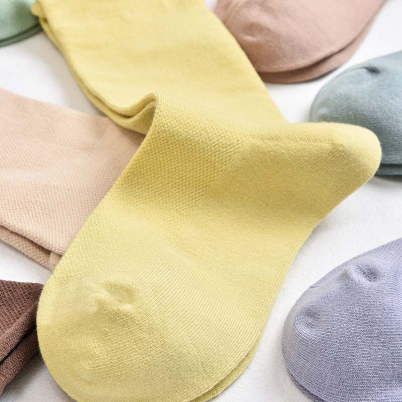 Vớ Cotton Cổ Cao Thoáng Khí Đơn Giản Thời Trang Mùa Hè Hàng Mới Dành Cho Bạn Nữ