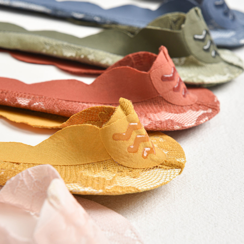 Mới Đôi Tất Chân Cotton Phối Ren Chống Trượt Thời Trang Cho Nữ