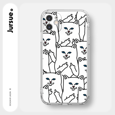 Ốp lưng JURSUE mềm chống sốc hoạt hình độc lạ ngầu Cho iPhone 17 16 15 14 13 12 11 Pro Max SE 2020 X XR XS 8 7 ip Y3469