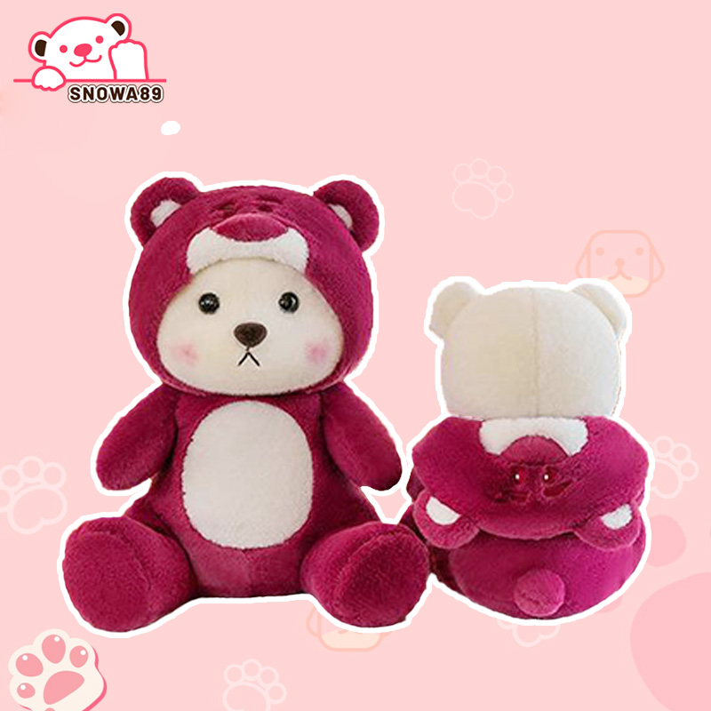 🔥Lena Teddytales!🔥gấu bông Gấu Dâu Cosplay - Gấu bông Lena Bear mặc áo cosplay Gấu Dâu Lotso, Gấu Lena Sang Trọng Búp Bê