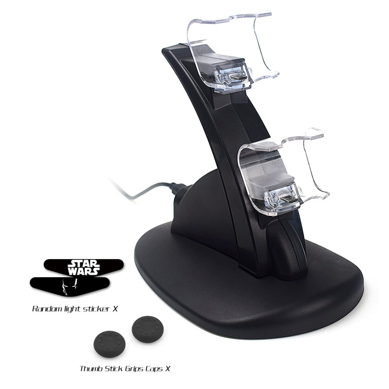 Đế Sạc USB Kép Cho Tay Cầm Chơi Game Sony PS4 / PS4 Slim / PS4 Pro