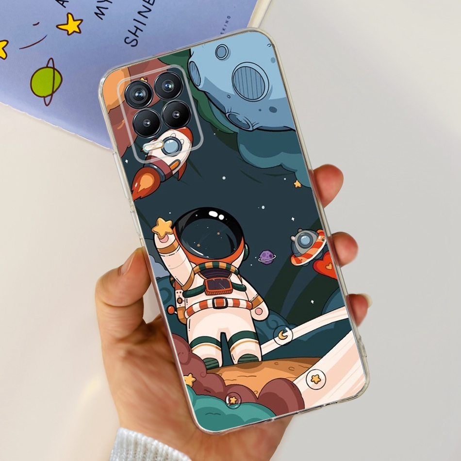Ốp Điện Thoại TPU Silicon Mềm Hình Khủng Long / Mèo Cho Realme 8 Pro 8Pro 4G RMX3085 RMX3081 Realme8 5G RMX3241