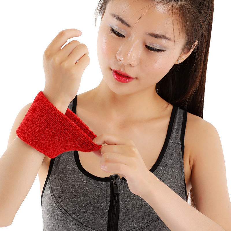 Băng cổ tay bằng cotton thấm hút mồ hôi khi tập thể thao