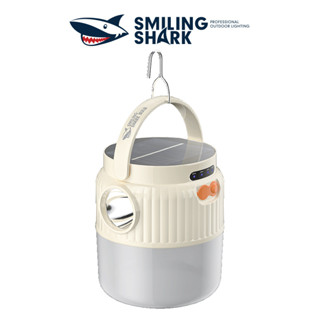 Smiling Shark LY8221 năng lượng mặt trời cắm trại ánh sáng LED siêu sáng lều ánh sáng đèn pin ống kính dài lũ ánh sáng USB sạc ngoài trời không thấm nước khẩn cấp cắm trại ánh sáng