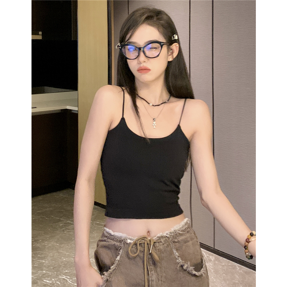 QADCOL Áo Lót Dây Chéo Lưng Có Mút Đệm Quyến Rũ Dành Cho Nữ áo yếm cột dây