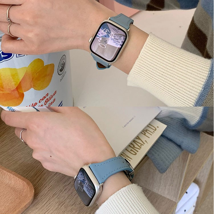 Dây Đeo Bằng Da Dành Cho iWatch 45mm 41mm 44mm 42mm 49mm iWatch 8 7 6 SE 5