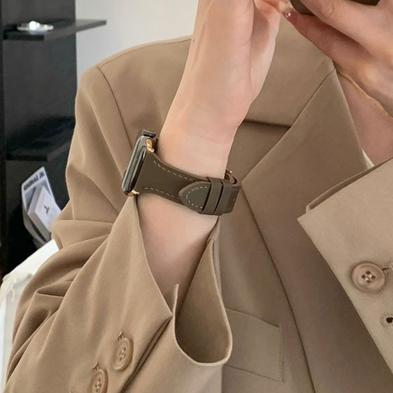 Dây Đeo Bằng Da Dành Cho iWatch 45mm 41mm 44mm 42mm 49mm iWatch 8 7 6 SE 5