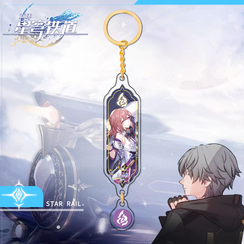 Móc Khóa Acrylic Dài Hình Nhân Vật Trong Game Honkai: Star Rail jingliu yanqing