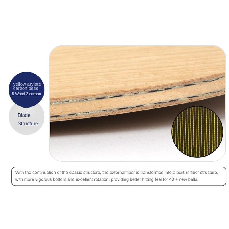 Lưỡi Chơi Bóng Bàn ALC 5 # 2 # 729 Bằng Carbon Chuyên Nghiệp