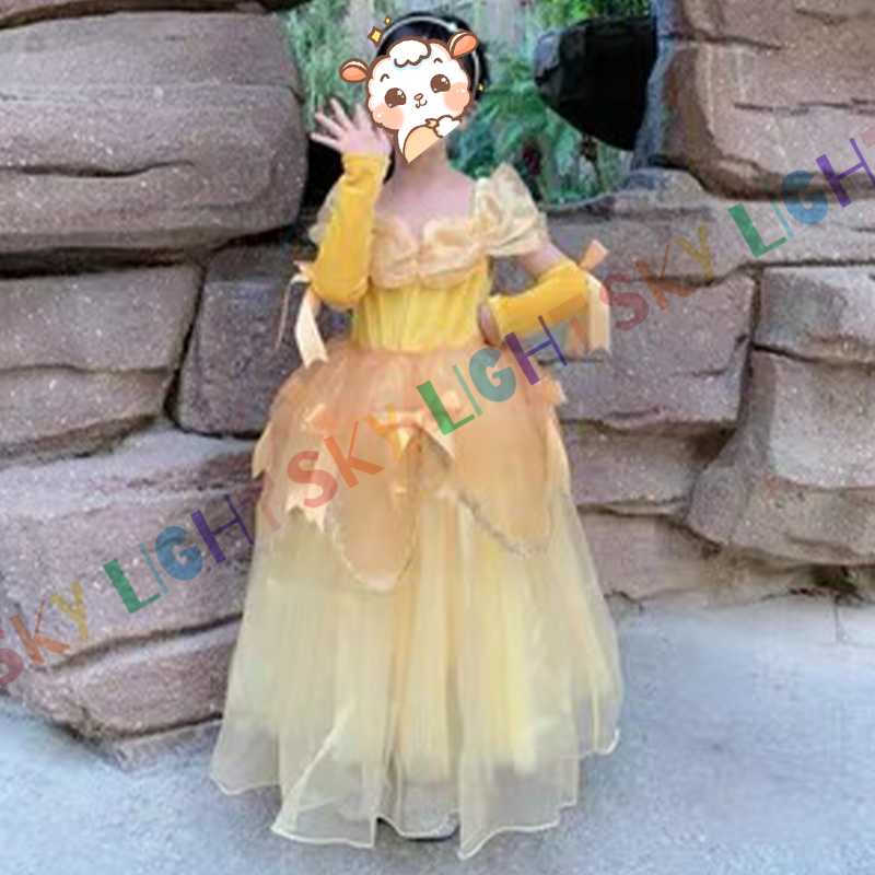 DISNEY Đầm Hóa Trang Công Chúa Belle Trong Người Đẹp Và Quái Vật Cho Bé Gái
