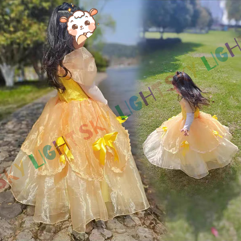 DISNEY Đầm Hóa Trang Công Chúa Belle Trong Người Đẹp Và Quái Vật Cho Bé Gái