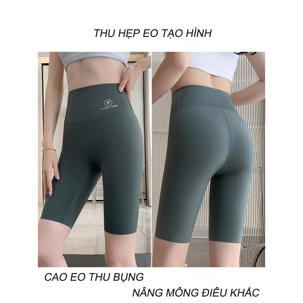 Quần Legging Lưng Cao Họa Tiết Da Cá Mập Thời Trang Tập Yoga