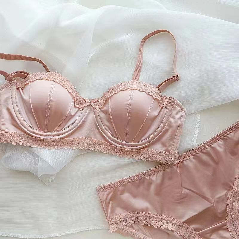 1 Bộ Đồ Lót Nâng Ngực Mềm Mại Không Đường May Đính Nơ Thời Trang Cho Nữ