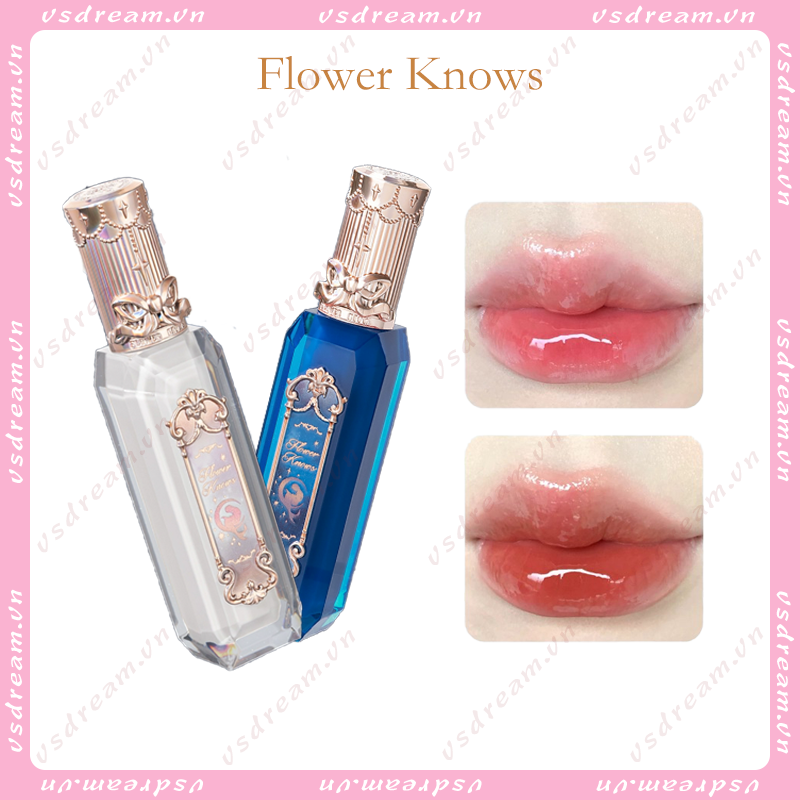 Flower Konws Son Kem Dưỡng Ẩm Không Dính Lâu Trôi Hình Nàng Tiên Cá Và Hoa