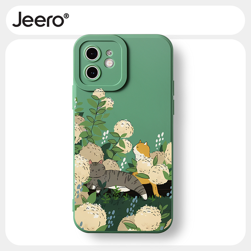 Ốp lưng JEERO mềm dễ thương đẹp độc lạ chống sốc Cho iPhone 15 14 13 12 11 Pro Max SE 2020 X XR XS 8 7 ip 6S 6 Plus kute HFF3110