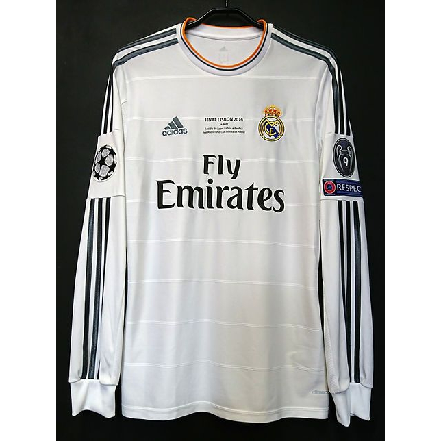 Real-- Ma--drid Home 13/14  dài tay áo bóng đá tops S-2XL * Chất lượng cao *T-shirt